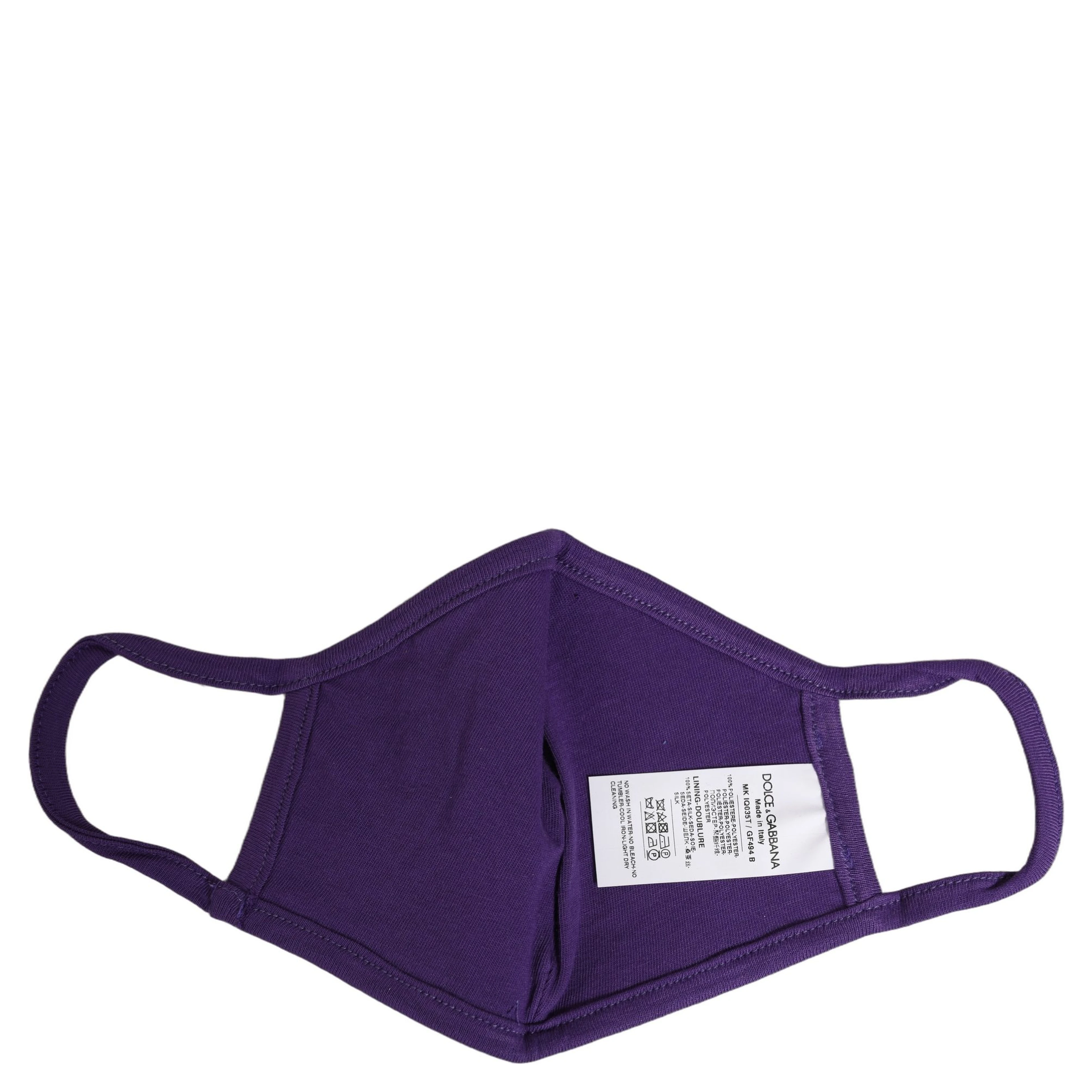 Purple Polyester DG CASA Logo Elastic Ear Strap Face Mask