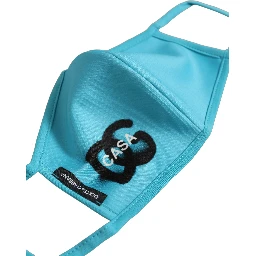 Blue Polyester DG CASA Logo Elastic Ear Strap Face Mask