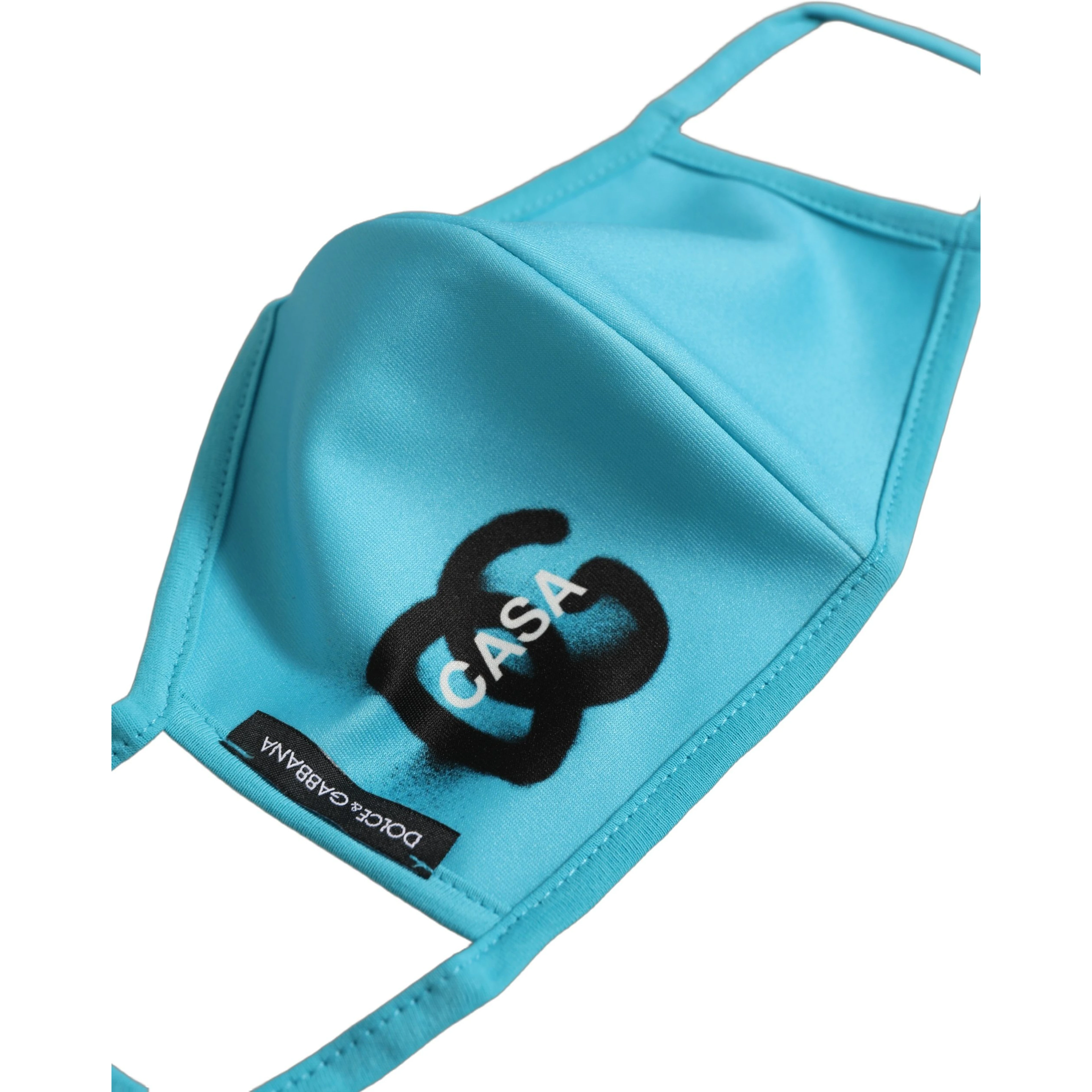 Blue Polyester DG CASA Logo Elastic Ear Strap Face Mask