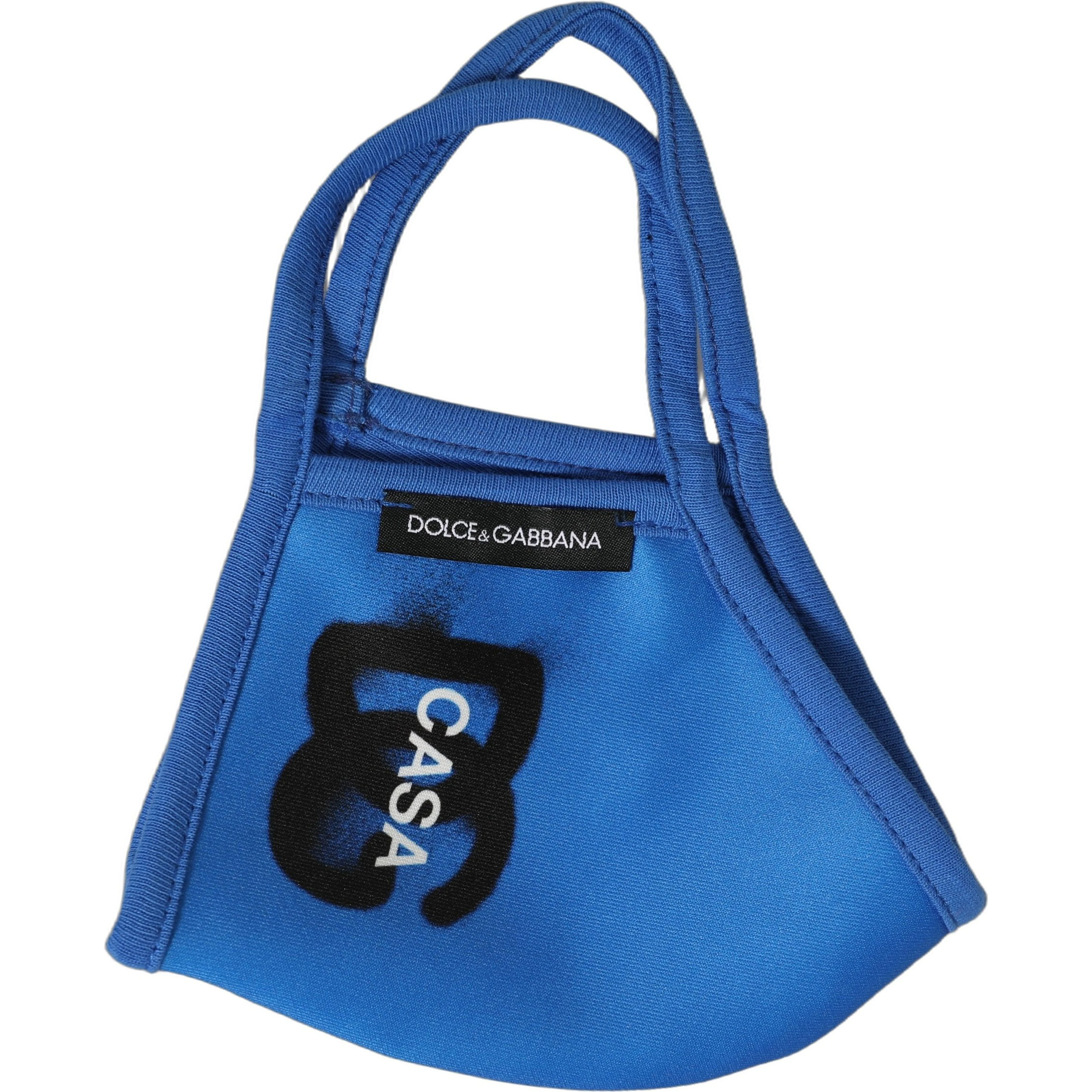 Blue Polyester DG CASA Logo Elastic Ear Strap Face Mask