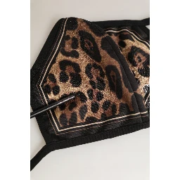 Brown Black Leopard Print Elastic Ear Strap Face Mask