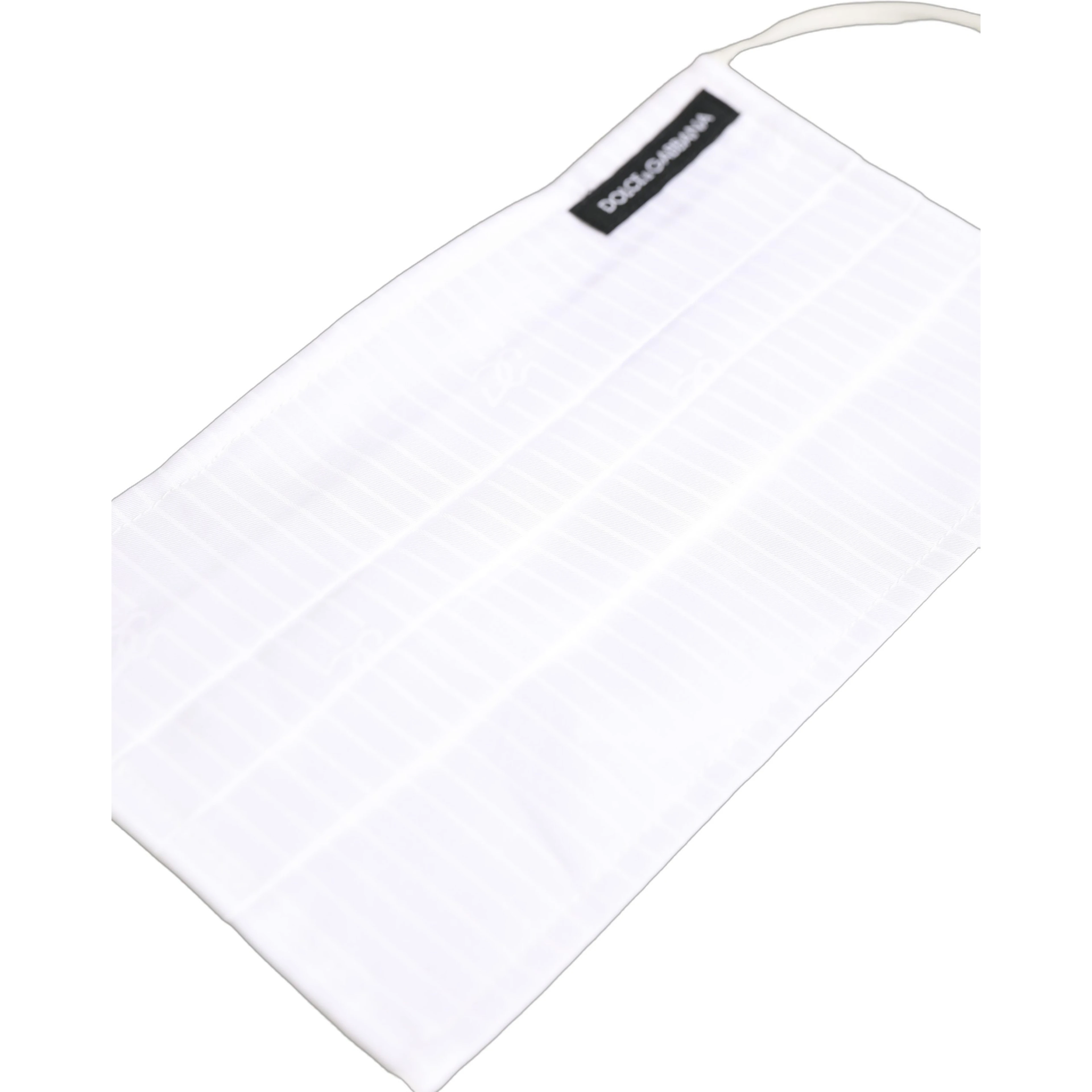White 100% Cotton Pleated Elastic Ear Strap Face Mask