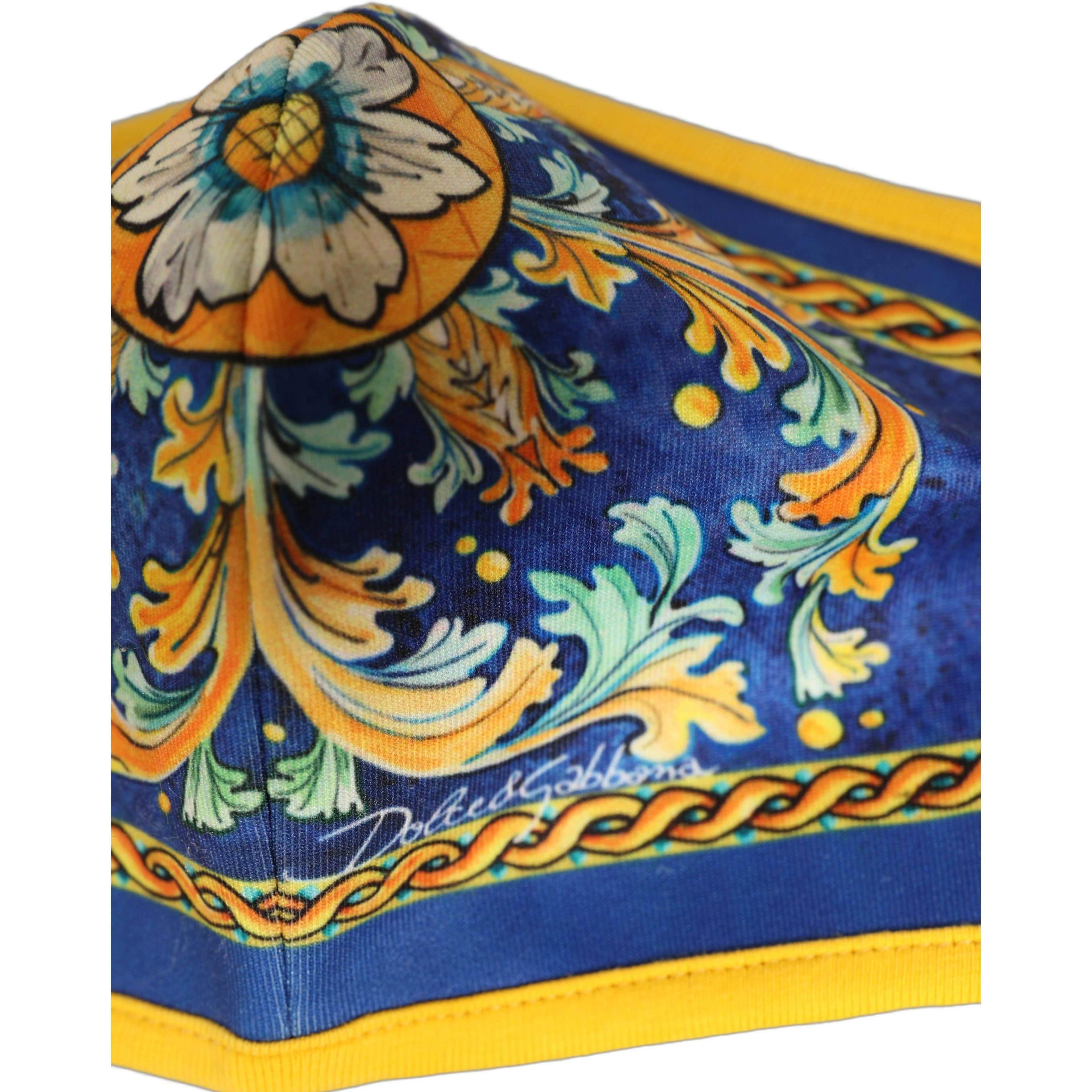 Multicolor Majolica Print Elastic Ear Strap Face Mask