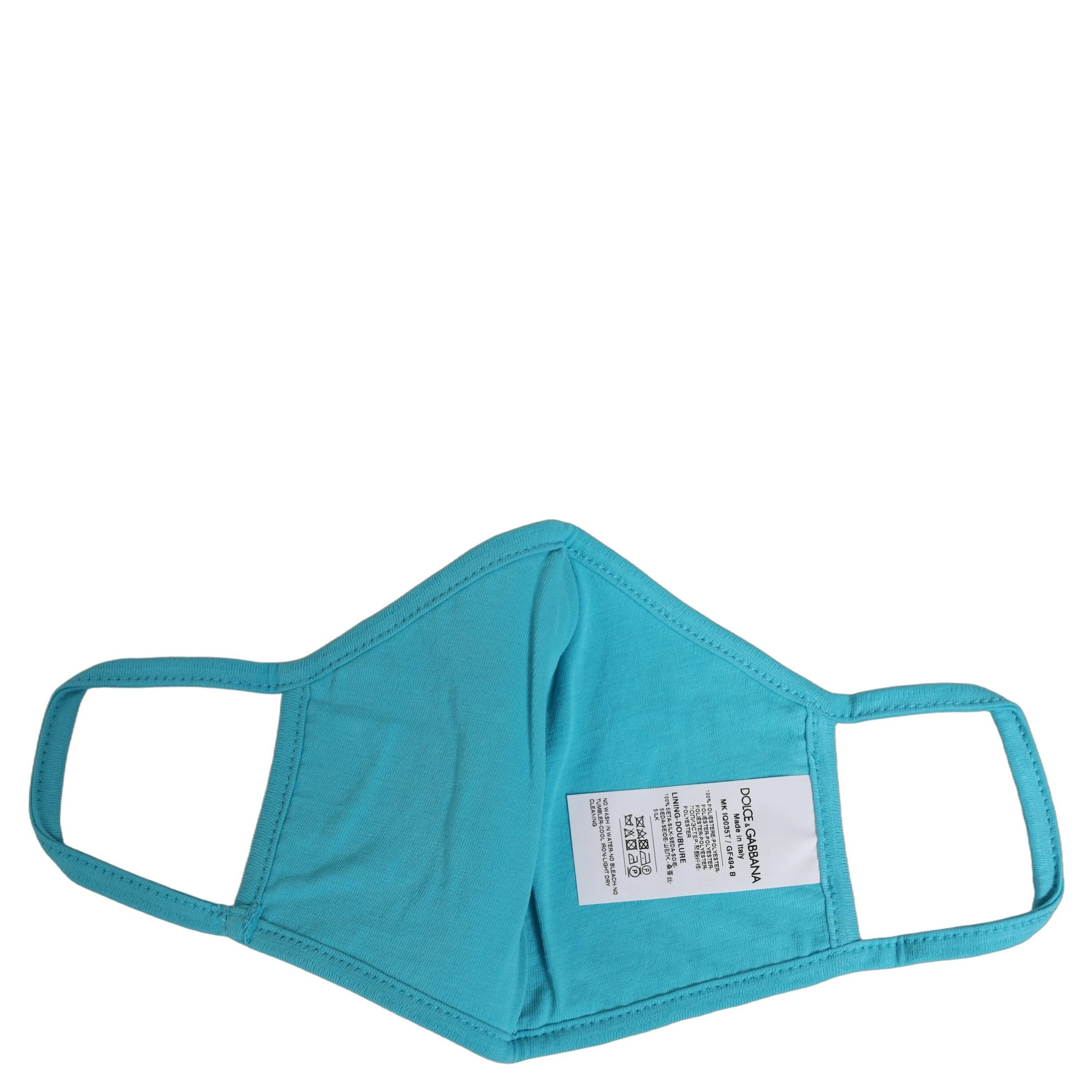 Blue Polyester DG CASA Logo Elastic Ear Strap Face Mask