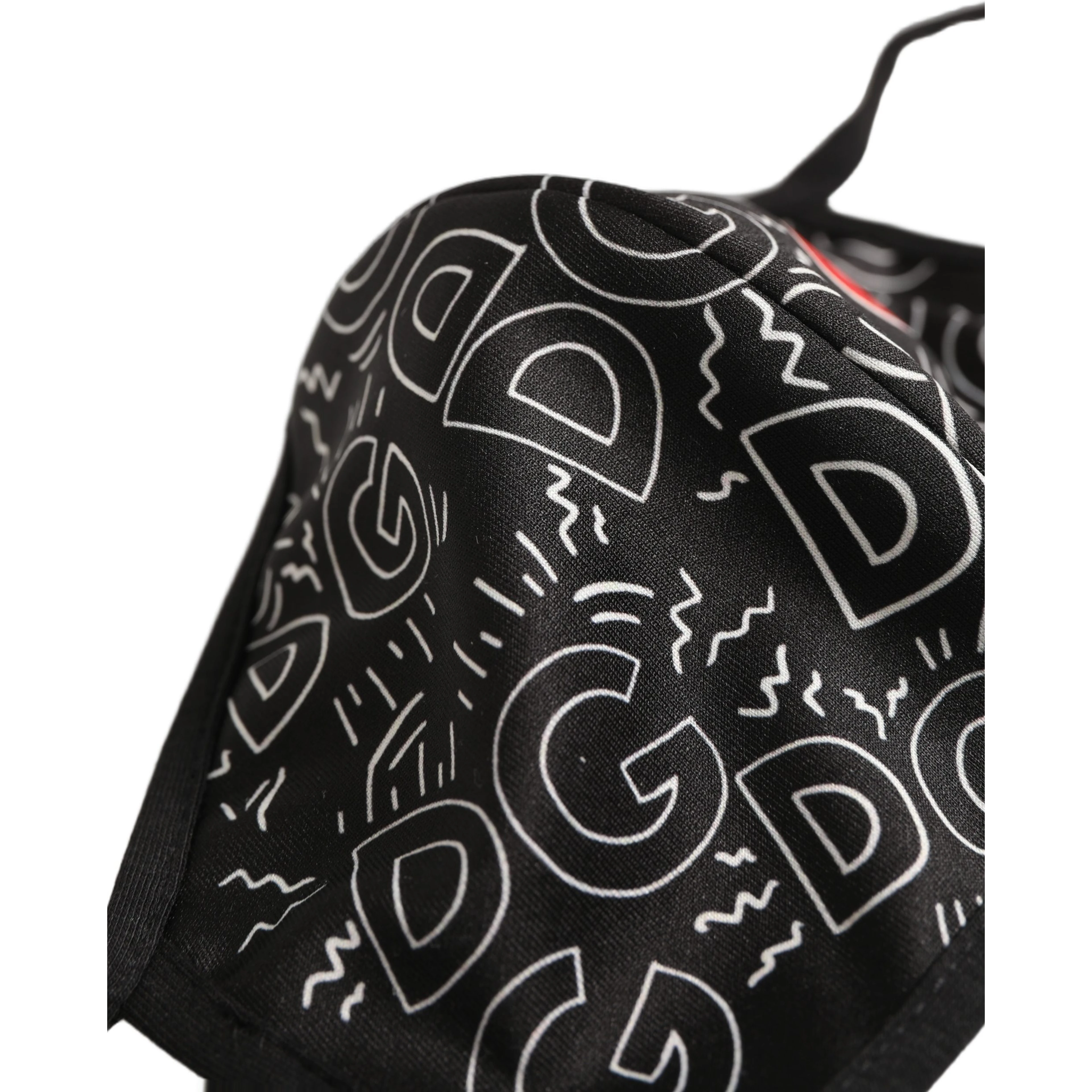 Black Heart DG Logo Monogram Elastic Ear Strap Face Mask