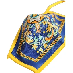 Multicolor Majolica Print Elastic Ear Strap Face Mask