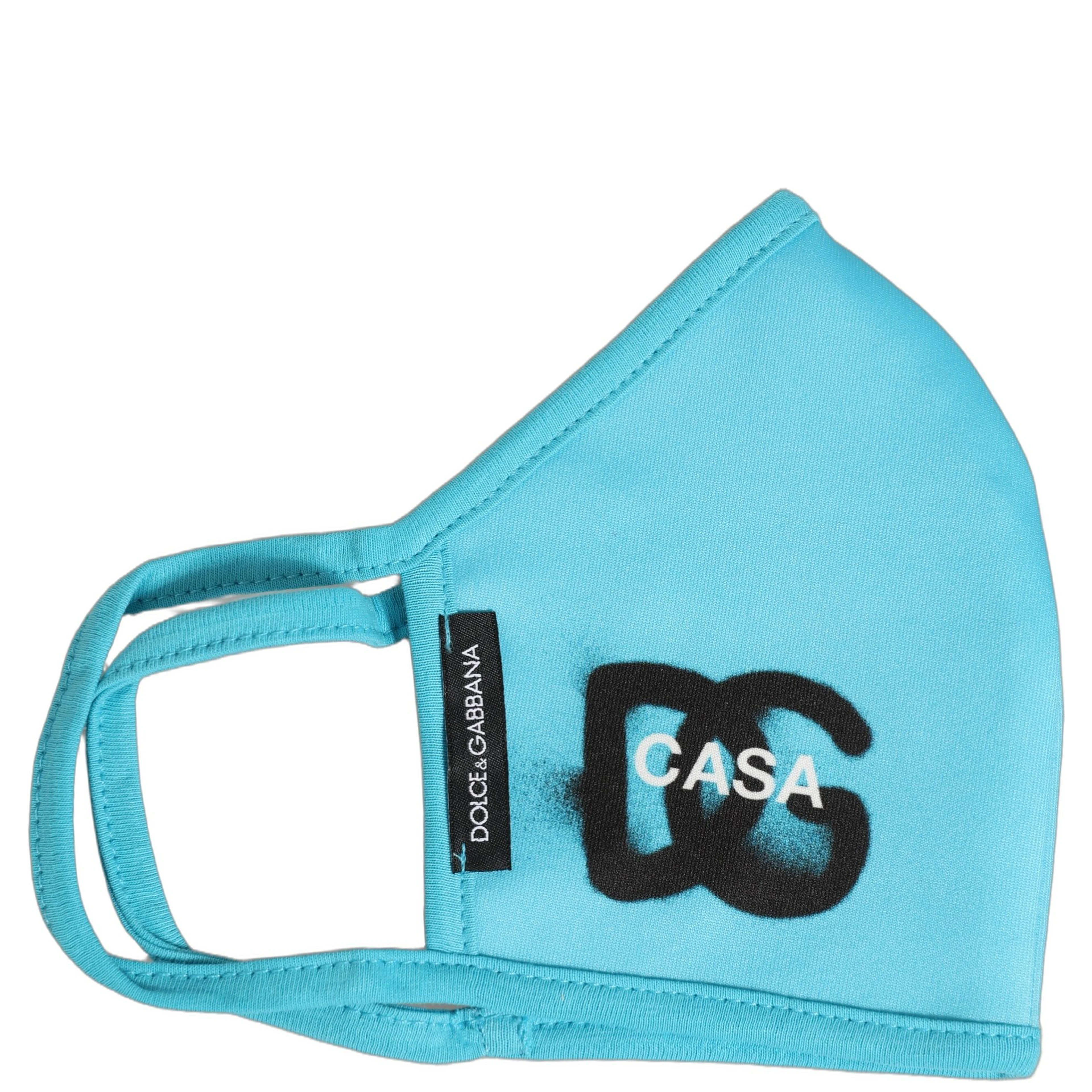 Blue Polyester DG CASA Logo Elastic Ear Strap Face Mask