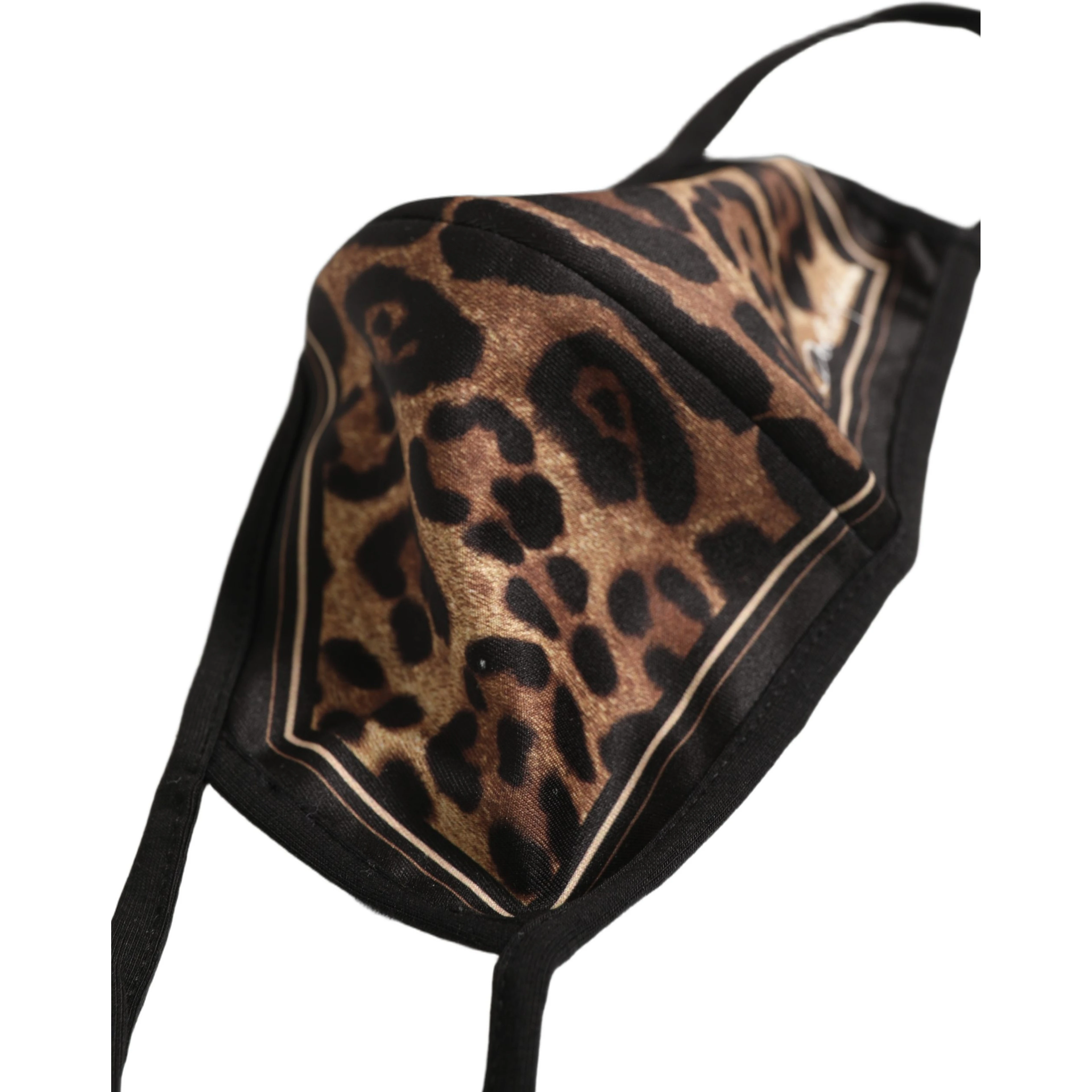 Brown Black Leopard Print Elastic Ear Strap Face Mask