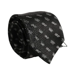 Black White DG Crown Adjustable Men Necktie Accessory Tie