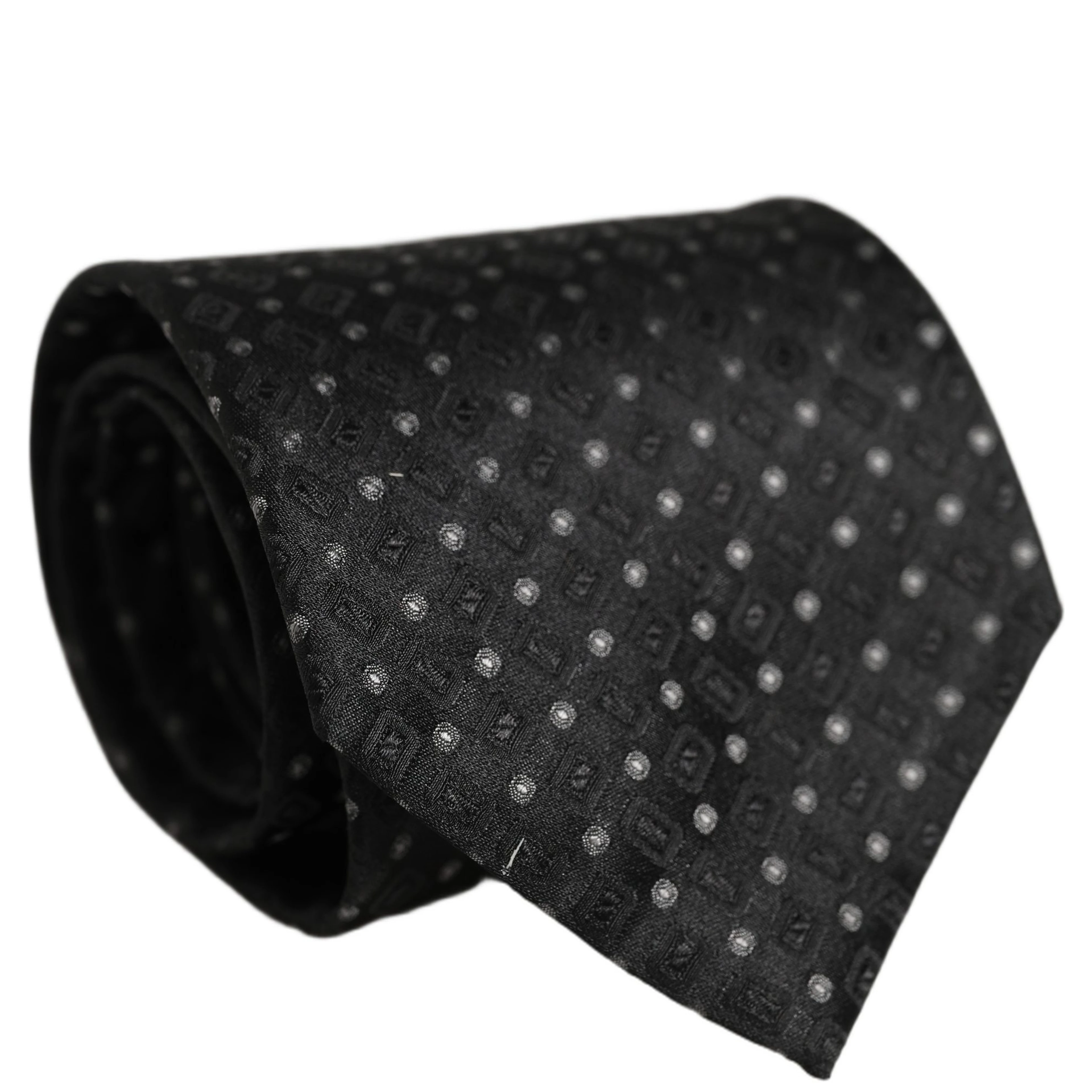 Black Jacquard Silk Adjustable Men Necktie Accessory Tie