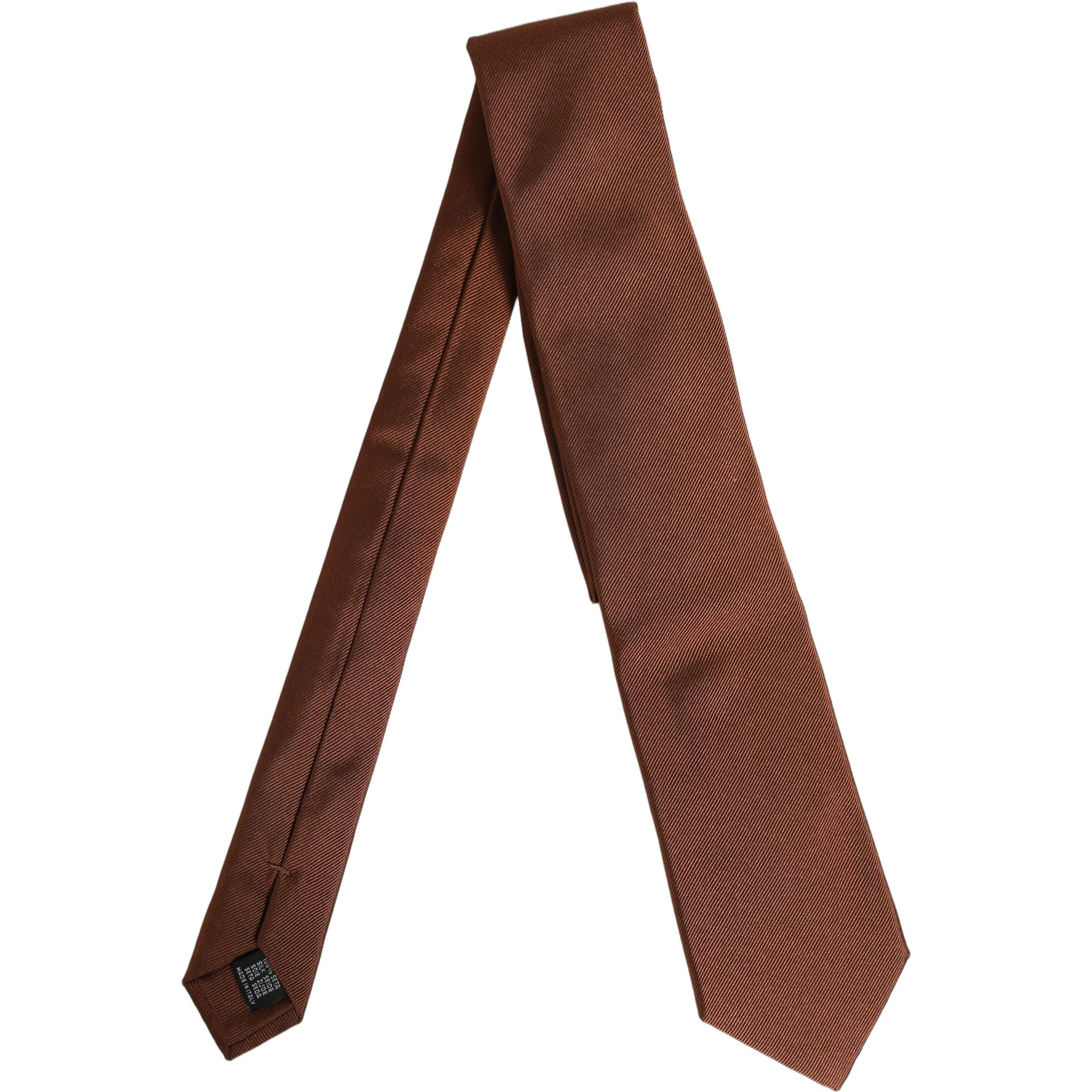 Brown Silk Classic Adjustable Men Necktie Accessory Tie