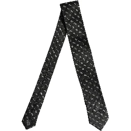 Black White DG Crown Adjustable Men Necktie Accessory Tie