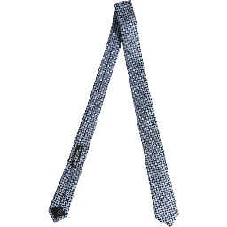 Blue Circle Pattern Silk Adjustable Necktie Accessor Tie