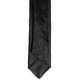 Black Silk Jacquard Adjustable Men Necktie Accessory Tie