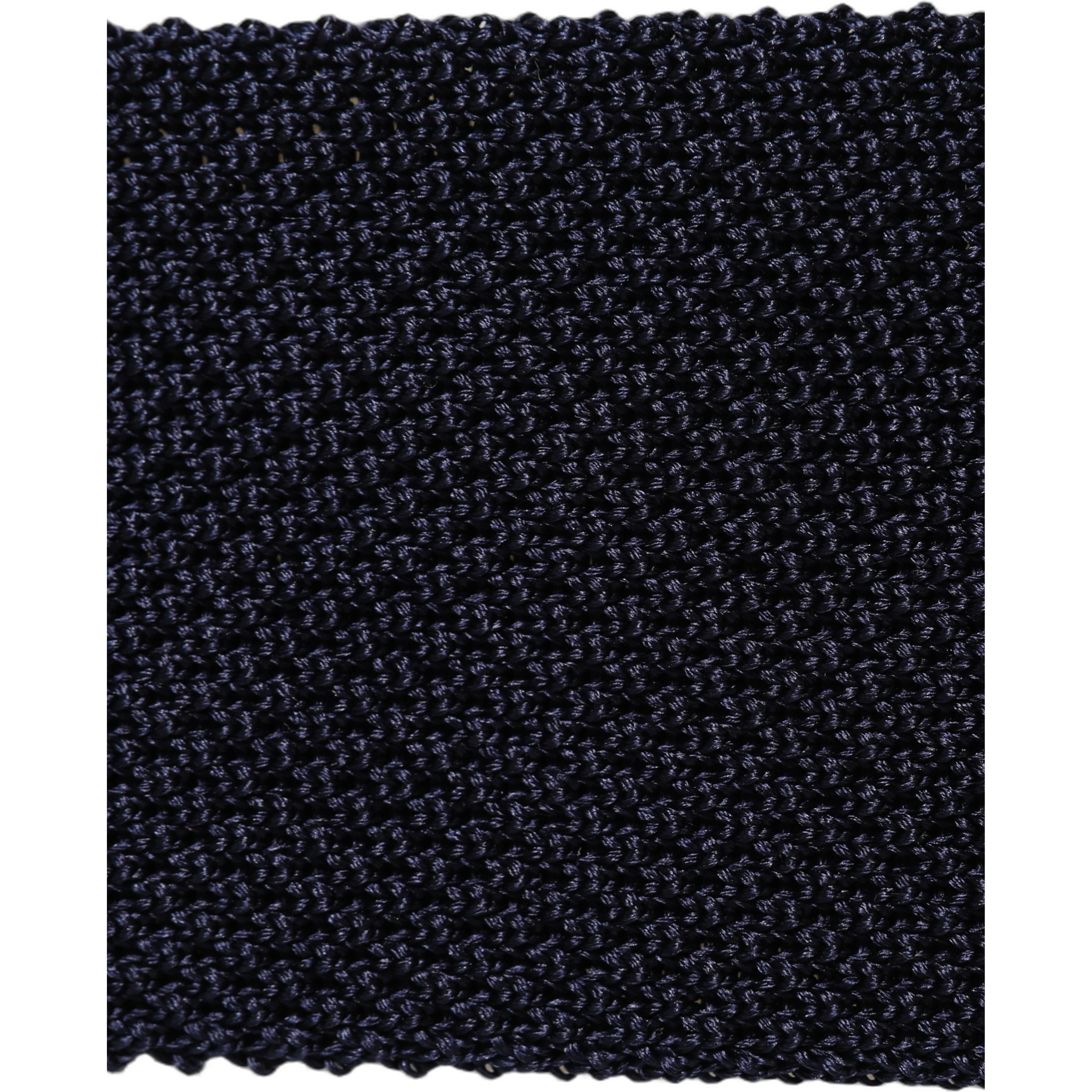 Dark Blue Textured Knitted Adjustable Necktie Accessory Tie