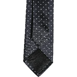 Dark Blue Polka Dot Silk Adjustable Necktie Accessory Tie
