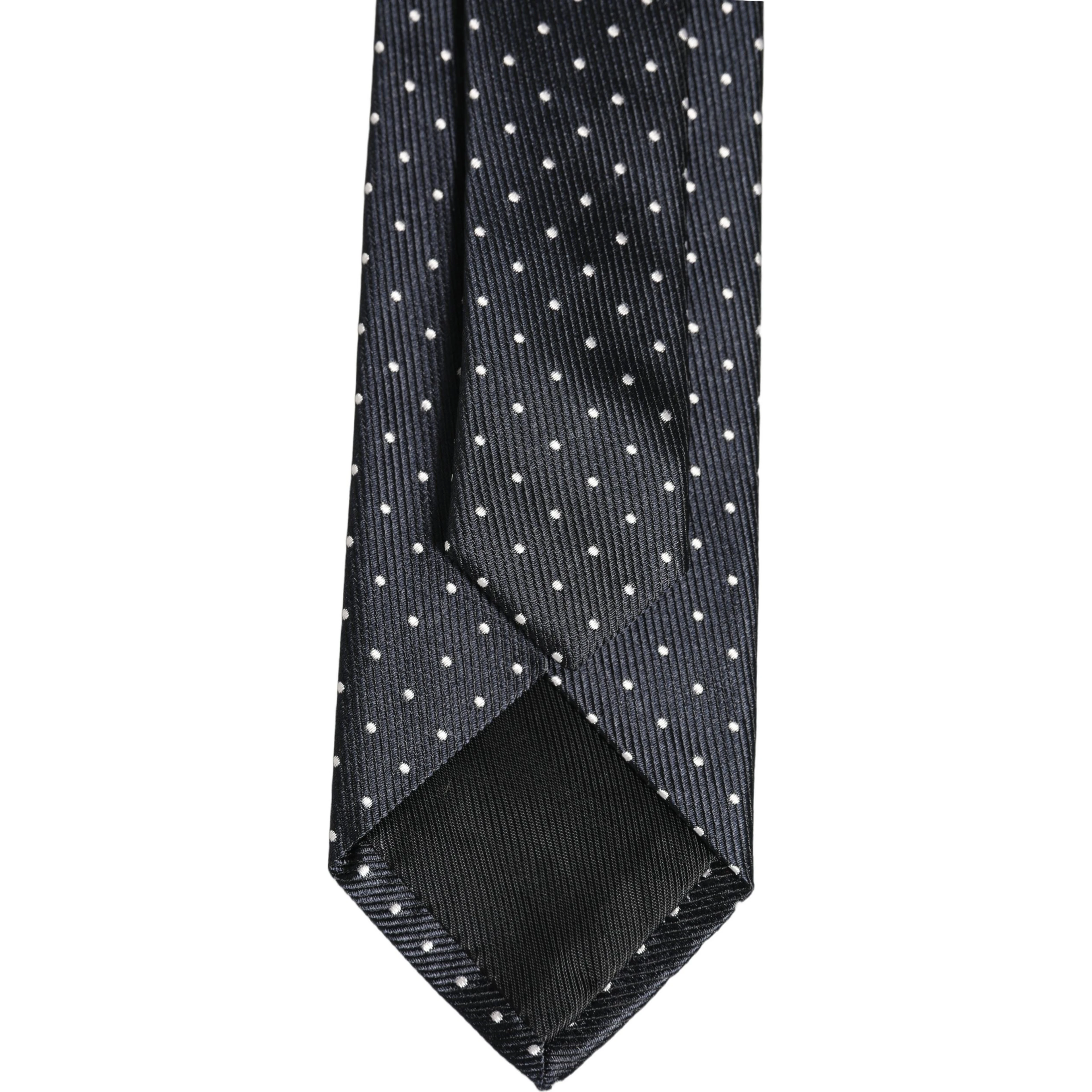 Dark Blue Polka Dot Silk Adjustable Necktie Accessory Tie