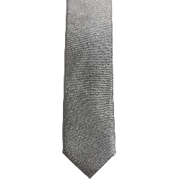 Gray Satin 100% Silk Adjustable Tied Men Necktie Tie