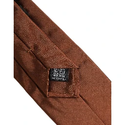 Brown Silk Classic Adjustable Men Necktie Accessory Tie