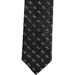 Black White DG Crown Adjustable Men Necktie Accessory Tie