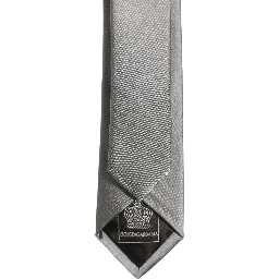 Gray Satin 100% Silk Adjustable Tied Men Necktie Tie