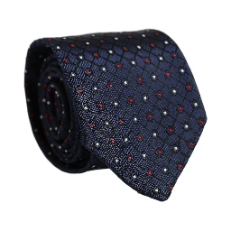 Blue Diamond Lattice Adjustable Necktie Men Accessory Tie