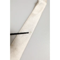 Cream Satin 100% Silk Adjustable Tied Men Necktie Tie
