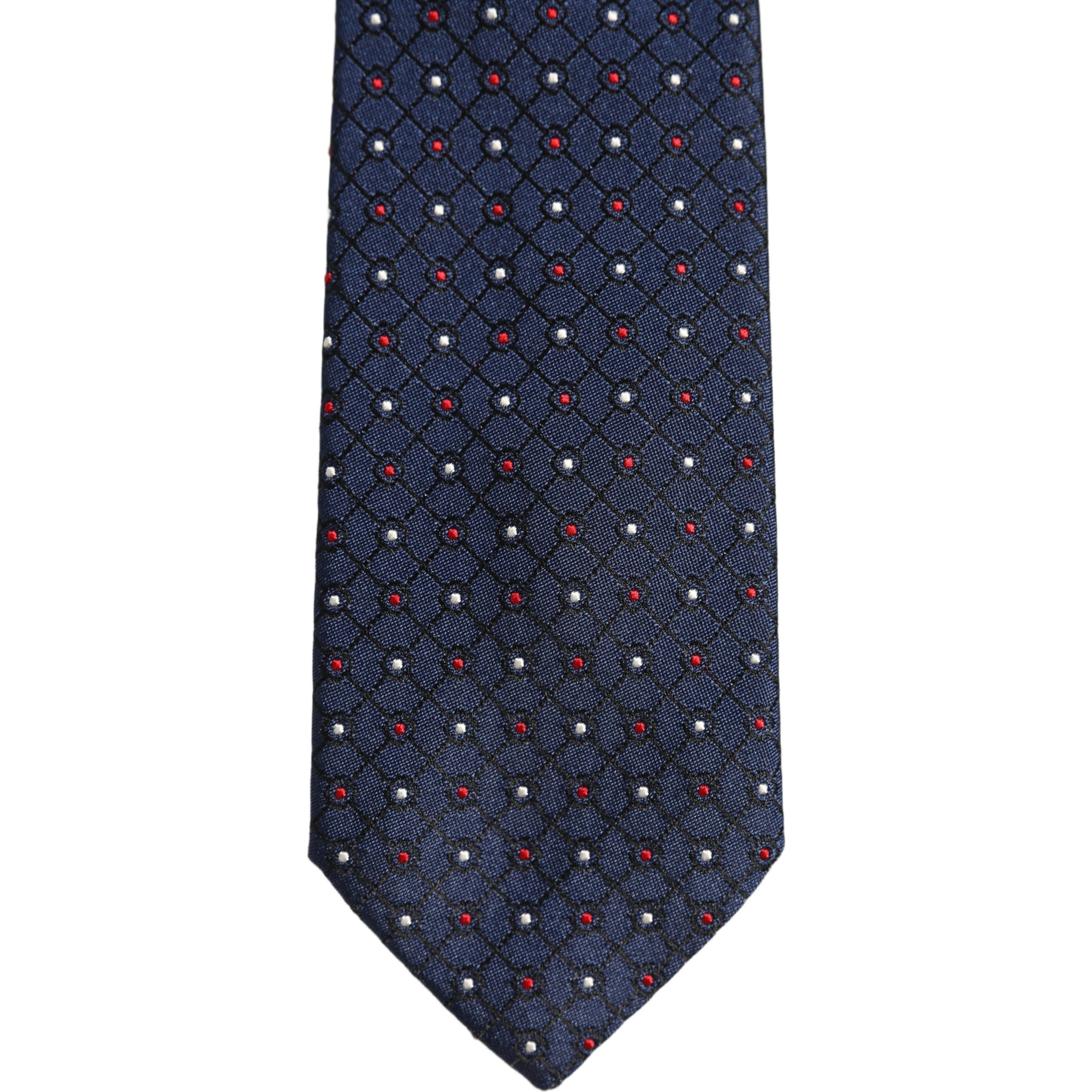 Blue Diamond Lattice Adjustable Necktie Men Accessory Tie