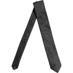 Black Jacquard Silk Adjustable Necktie Men Accessory Tie