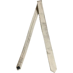 Gold Satin Silk Textured Adjustable Necktie Accessory Tie