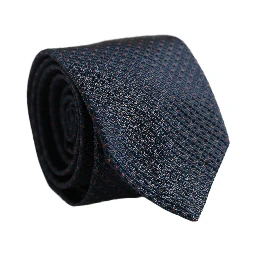 Men Dark Blue Geometric Silk Adjustable Tied Necktie Tie