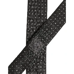 Dark Gray Polka Dot Silk Adjustable Necktie Accessory Tie
