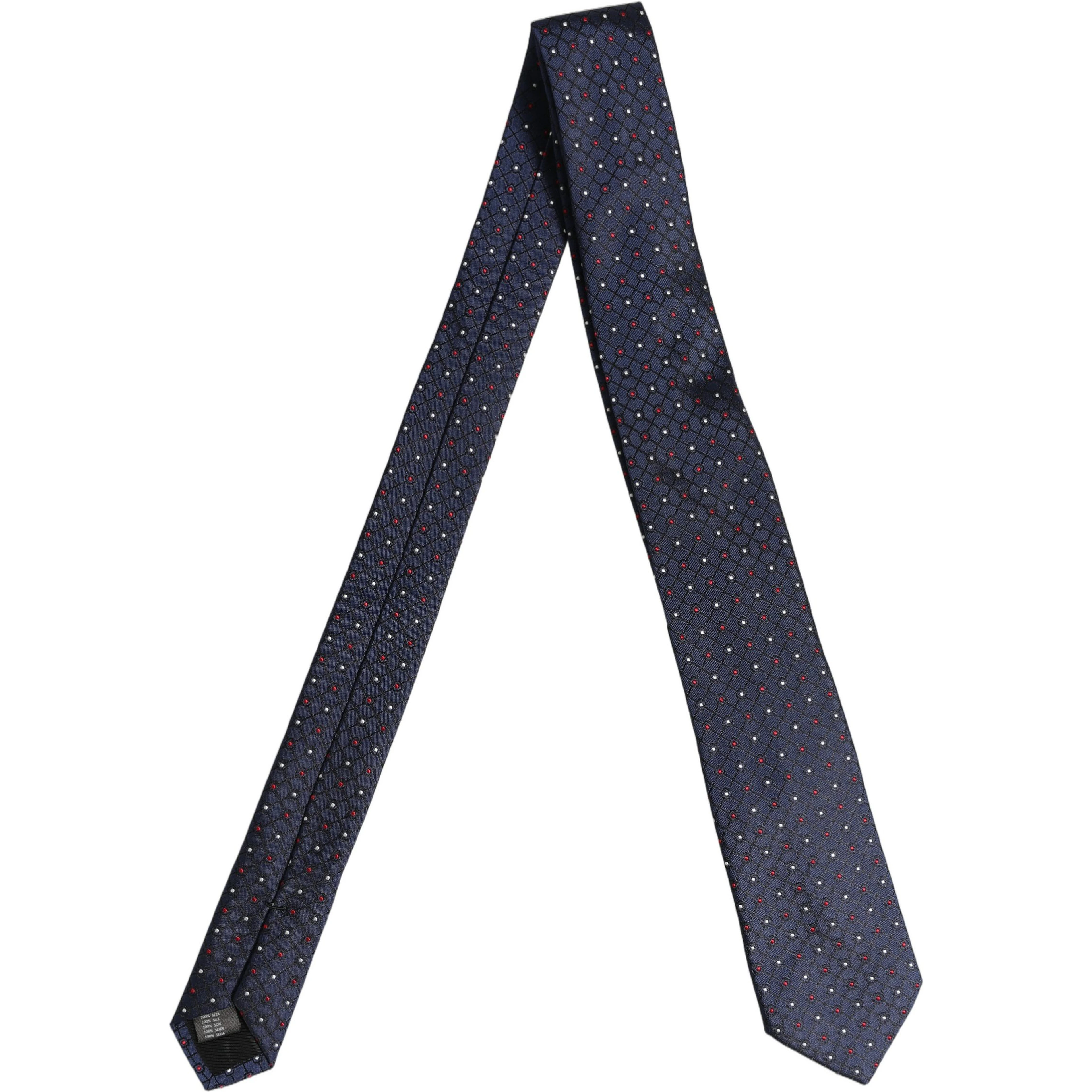 Blue Diamond Lattice Adjustable Necktie Men Accessory Tie