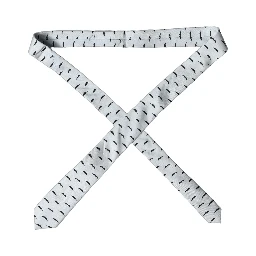 Light Gray Mustache Silk Adjustable Necktie Accessory