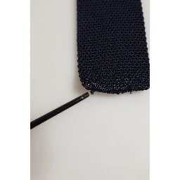 Dark Blue Textured Knitted Adjustable Necktie Accessory Tie