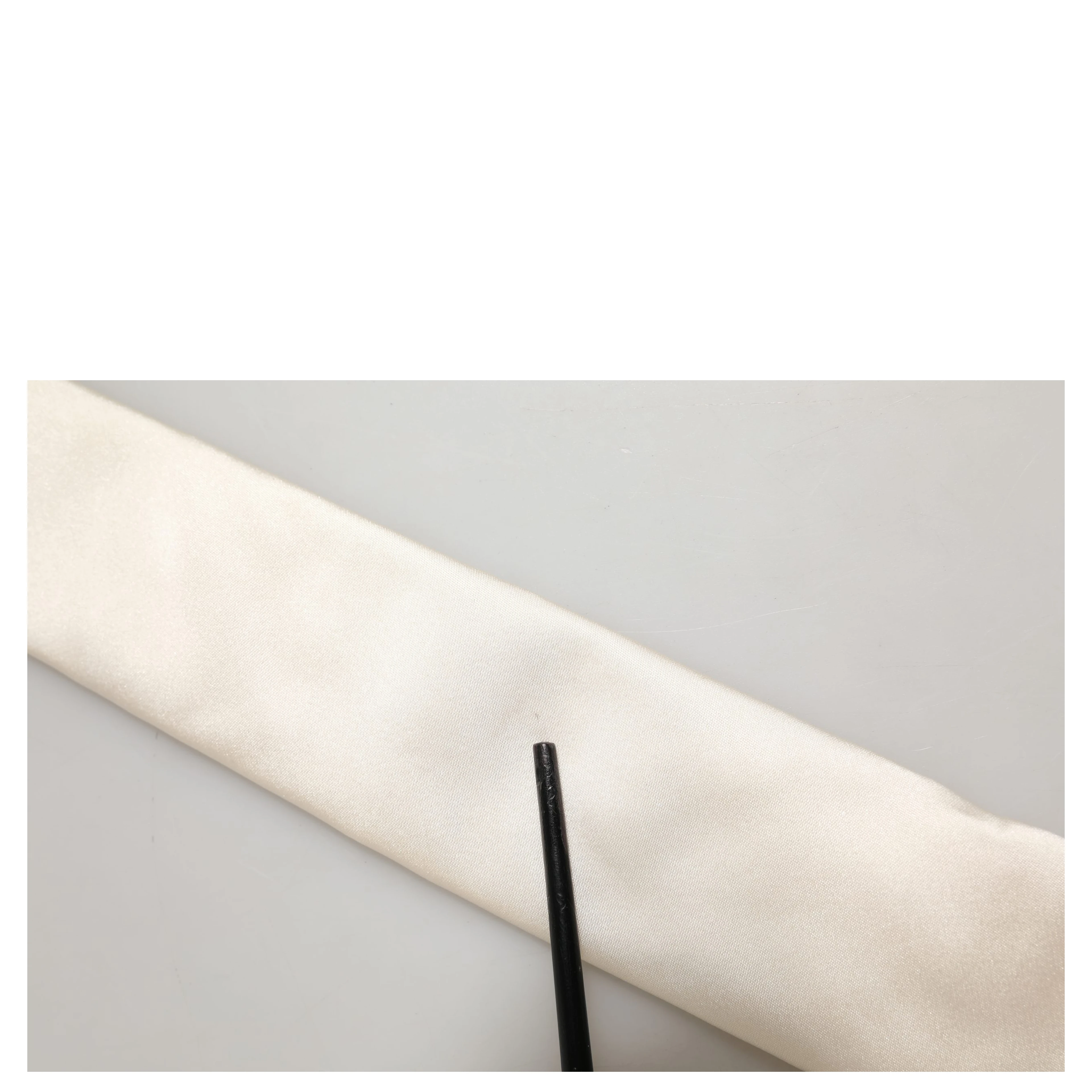 Cream Satin 100% Silk Adjustable Tied Men Necktie Tie
