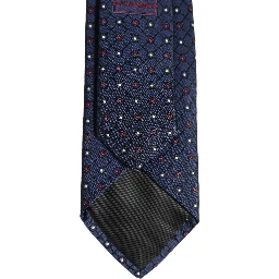 Blue Diamond Lattice Adjustable Necktie Men Accessory Tie