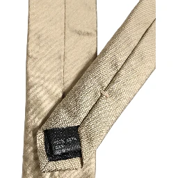 Gold Satin Silk Textured Adjustable Necktie Accessory Tie