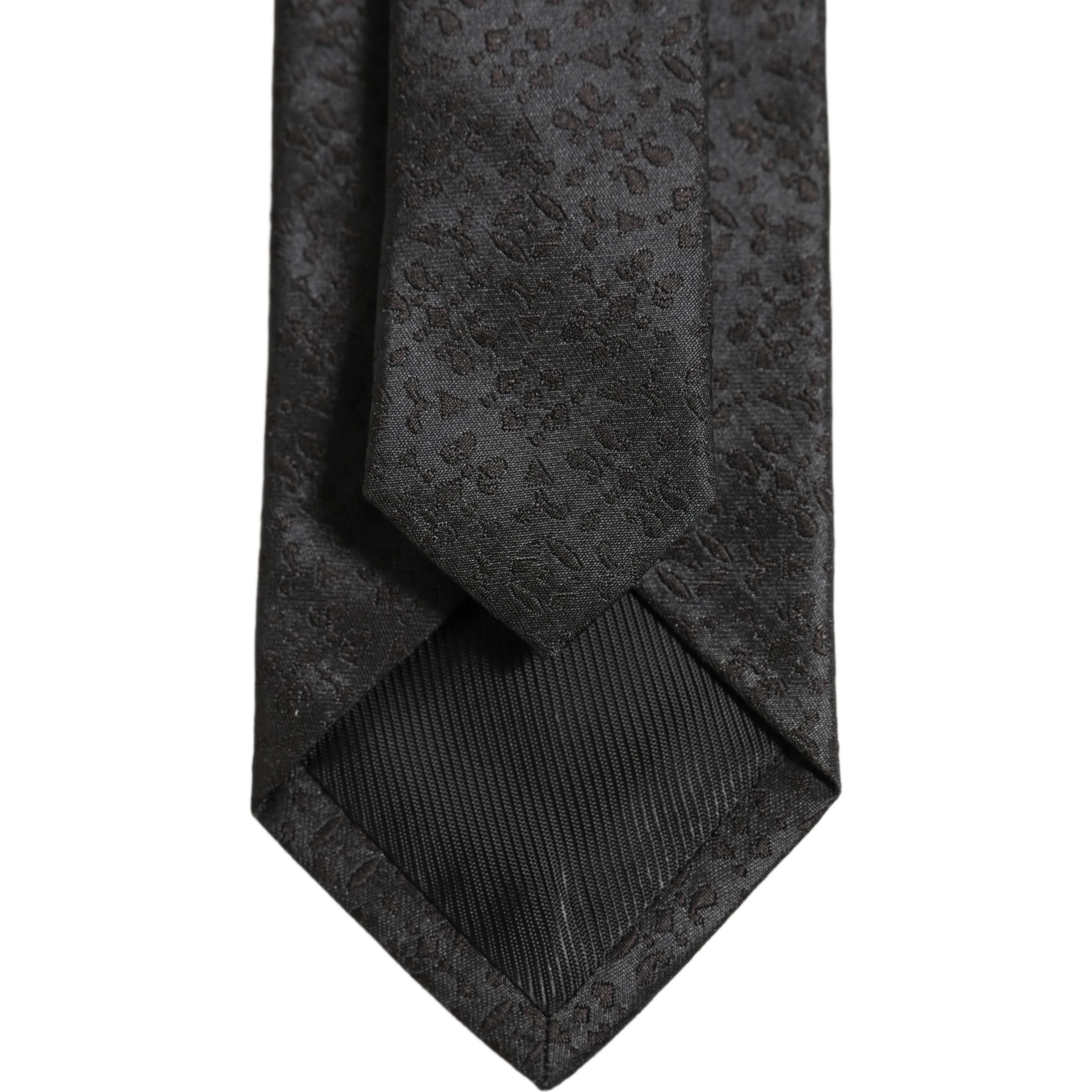 Black Jacquard Silk Adjustable Necktie Men Accessory Tie