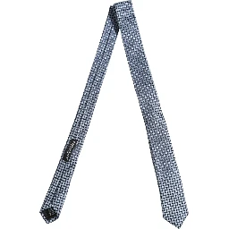 Blue Circle Pattern Silk Adjustable Necktie Accessory Tie