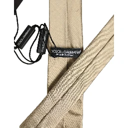 Gold Satin Silk Textured Adjustable Necktie Accessory Tie
