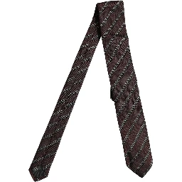 Burgundy Stripes Silk Adjustable Necktie Accessory Tie