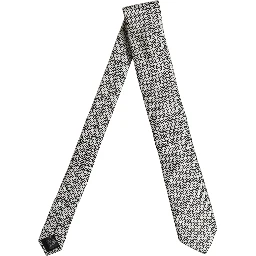 Black White Geometric Adjustable Necktie Accessory Tie