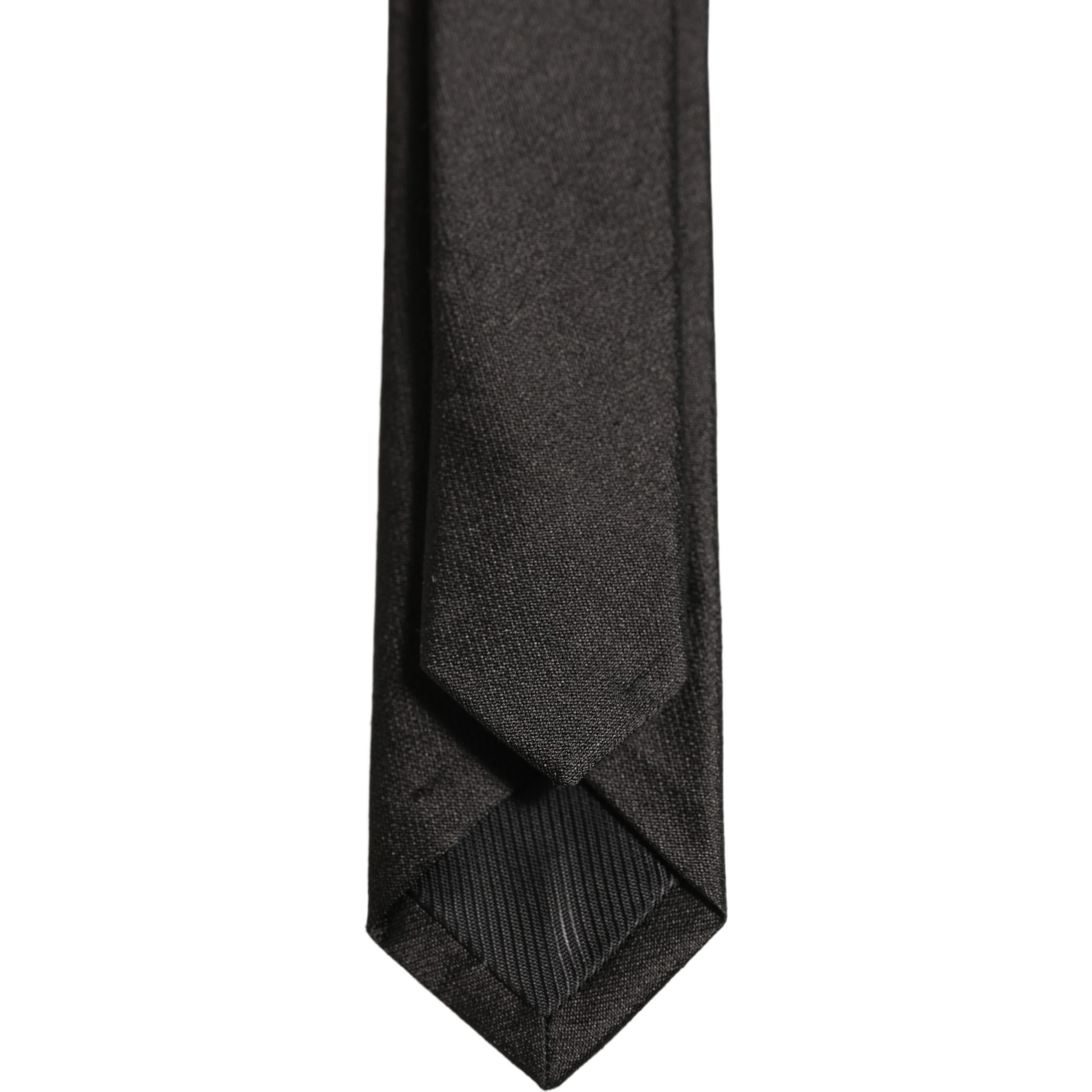 Black Satin Textured Adjustable Necktie Men Accessory Tie
