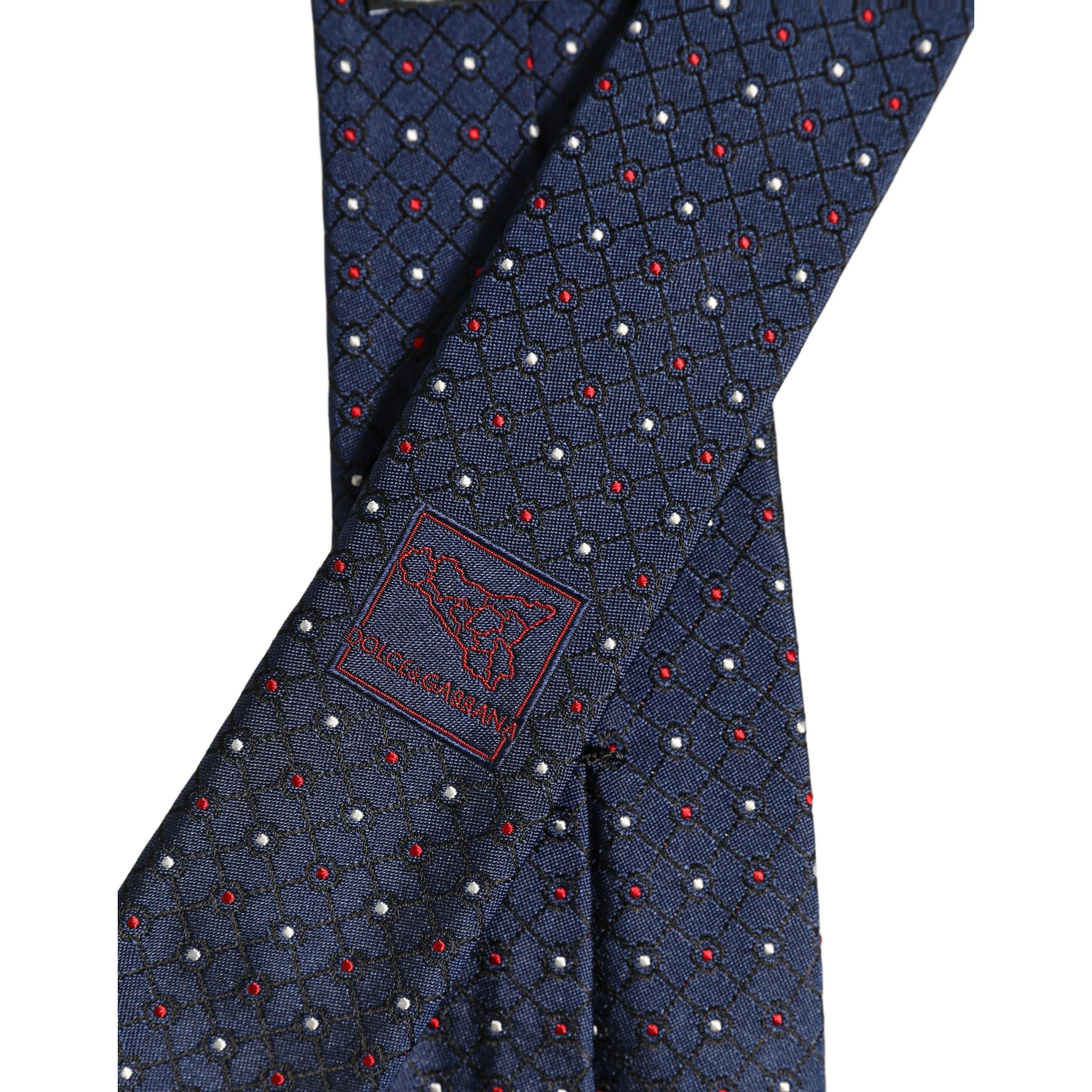 Blue Diamond Lattice Adjustable Necktie Men Accessory Tie