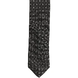Dark Gray Polka Dot Silk Adjustable Necktie Accessory Tie