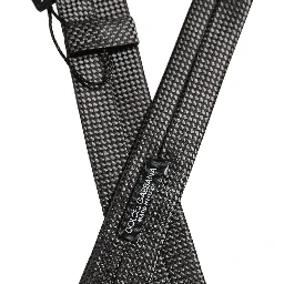 Dark Gray Textured Silk Adjustable Necktie Accessory Tie