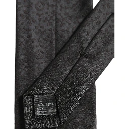 Black Jacquard Silk Adjustable Necktie Men Accessory Tie