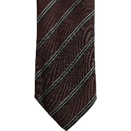 Burgundy Stripes Silk Adjustable Necktie Accessory Tie