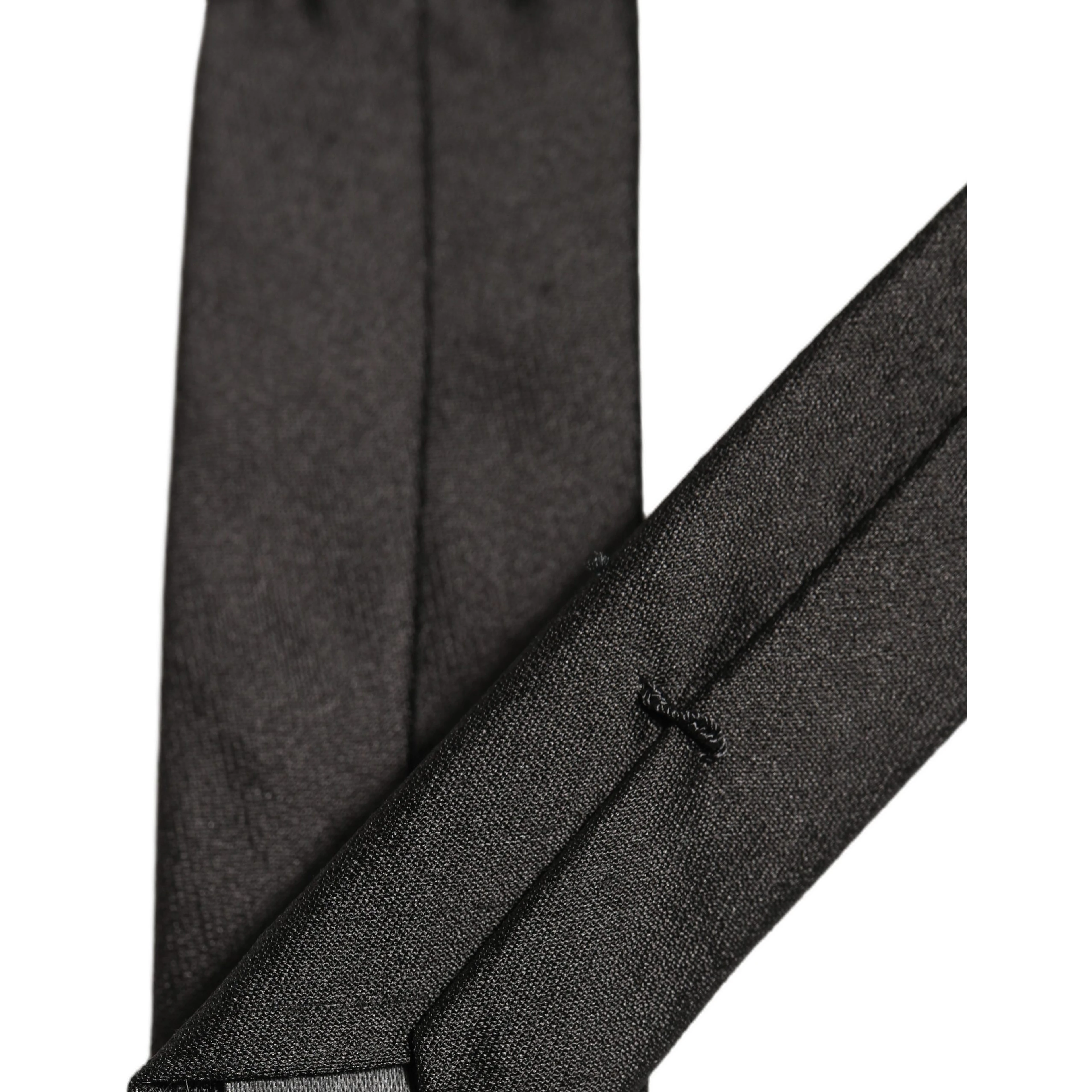 Black Satin Textured Adjustable Necktie Men Accessory Tie